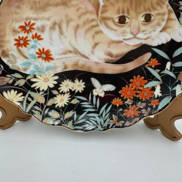 Vintage Takahashi Miniature Cat Plates By CATHY Hand painted 1984 - Picture 4 of 9